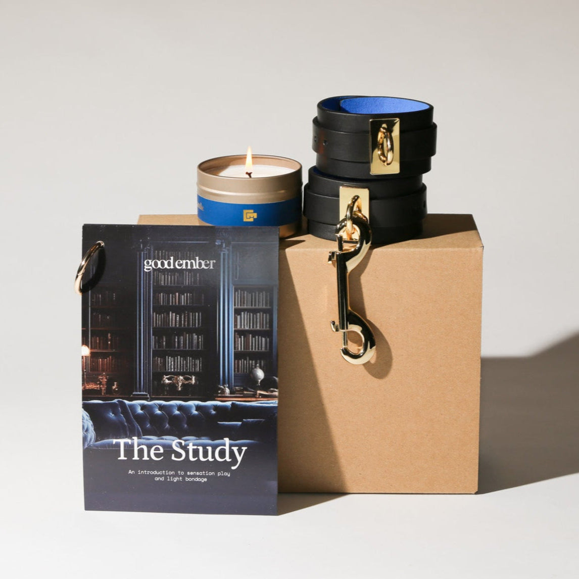 The Study. Sensation play and bondage.